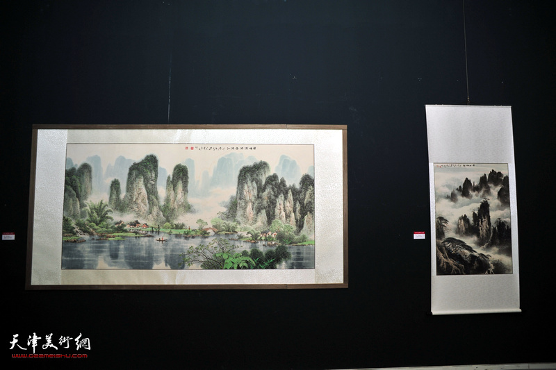 天津美术馆展出的郭永元画作。