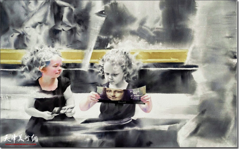 研究生严然入选作品：《丽莎的微笑》