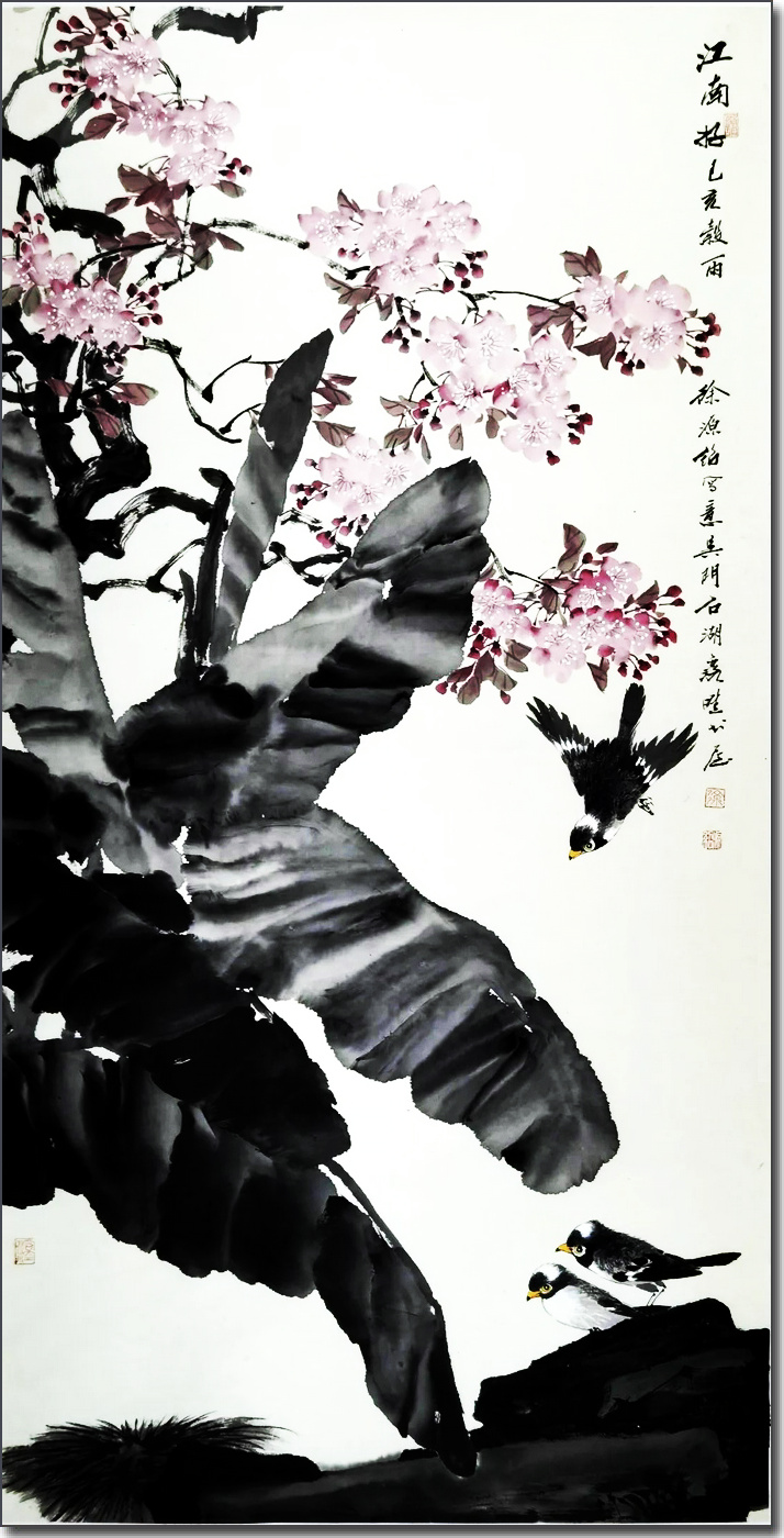 《江南好》-138cm×68cm- 徐源绍，中国美术家协会会员、江苏江海书画会副会长