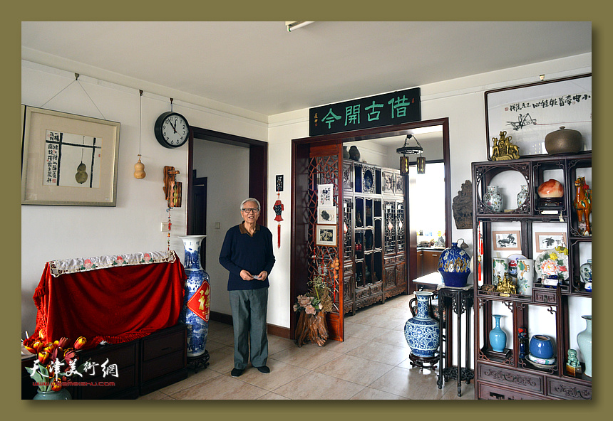 刘荫祥先生在家中。 （2019年4月）