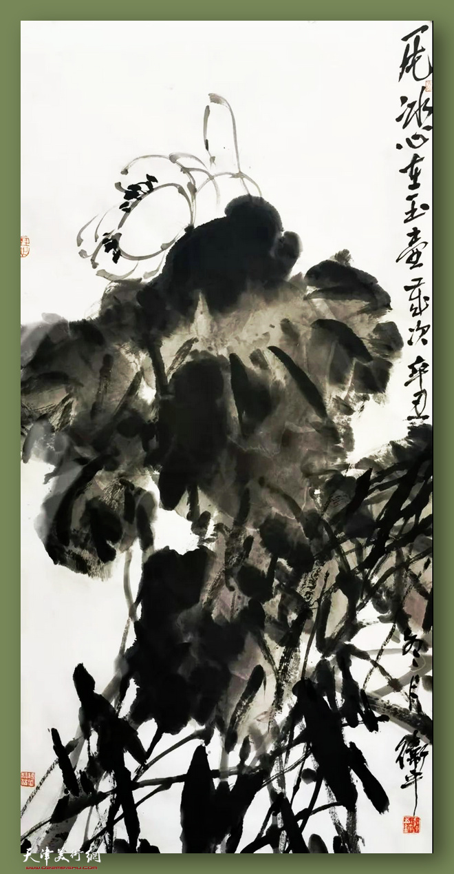 王卫平作品：《一片冰心在玉壶》 中国画