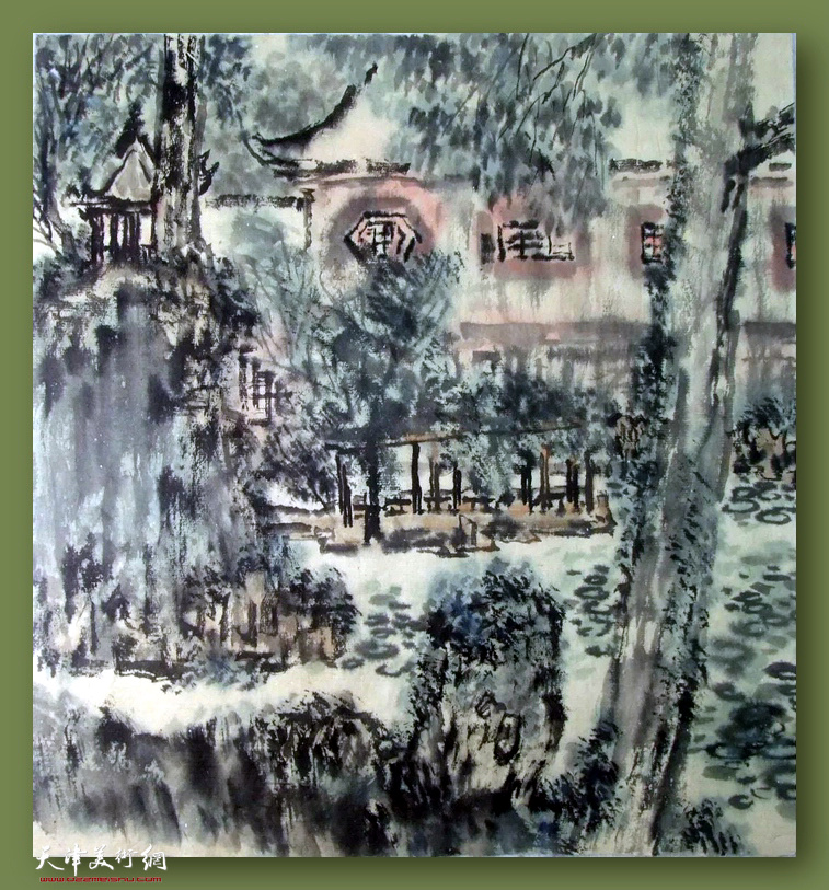 尹燕杰作品：《家园》之一 中国画