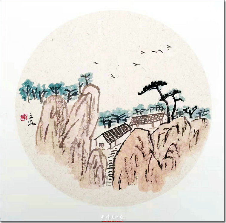 陈之海田园山水画小品