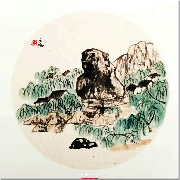 陈之海田园山水画小品