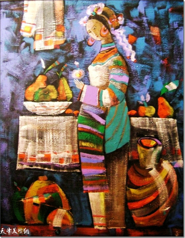 齐智玲-《春华秋实》 油画 80cmx100cm