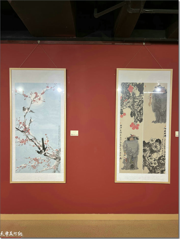 图为市群众艺术馆“天津市女书画家庆“三八”优秀作品展”展出作品。