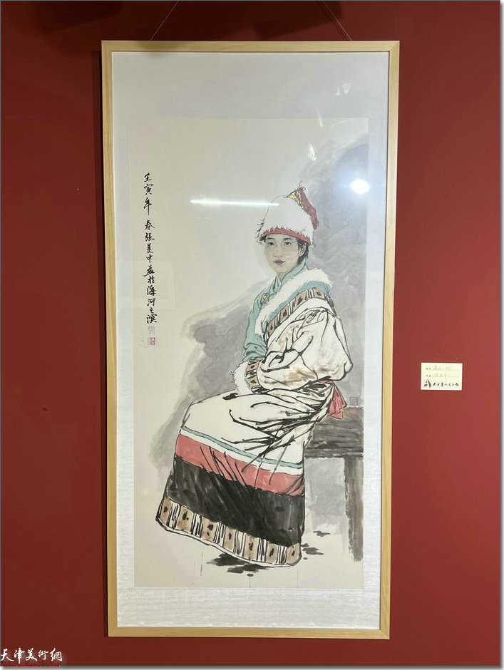 图为市群众艺术馆“天津市女书画家庆“三八”优秀作品展”展出作品。