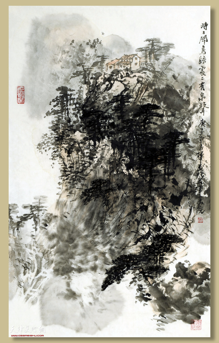 申世辉作品：《时时闻鸟语，处处有泉声》 61X31cm  2021年