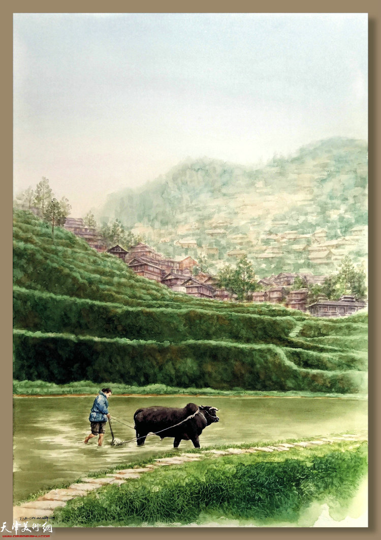《山水之间》庞恩昌 79×55cm 2021年