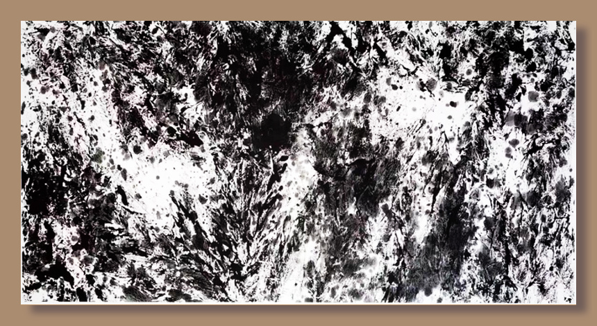 曹易作品：《山雨破空》68×138cm 