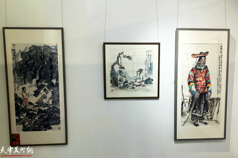 “光辉岁月—庆祝中国共青团成立100周年中国画名家邀请展”现场。