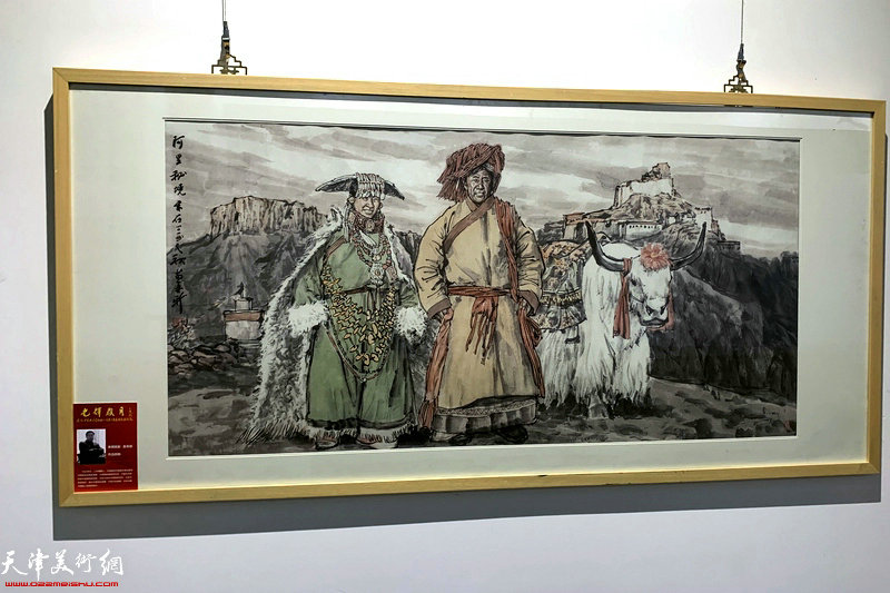 “光辉岁月—庆祝中国共青团成立100周年中国画名家邀请展”现场。