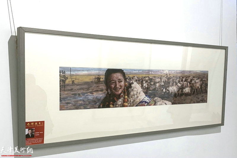 “光辉岁月—庆祝中国共青团成立100周年中国画名家邀请展”现场。