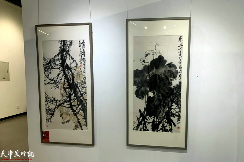 “光辉岁月—庆祝中国共青团成立100周年中国画名家邀请展”现场。