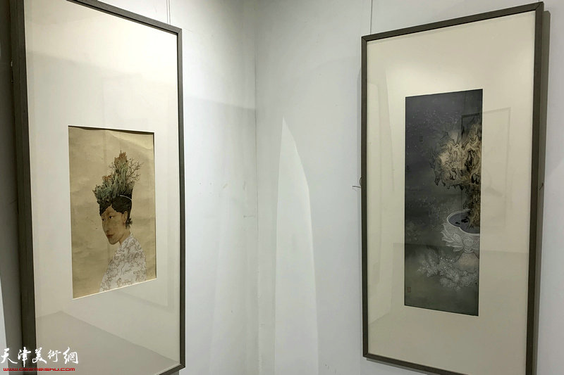 “光辉岁月—庆祝中国共青团成立100周年中国画名家邀请展”现场。