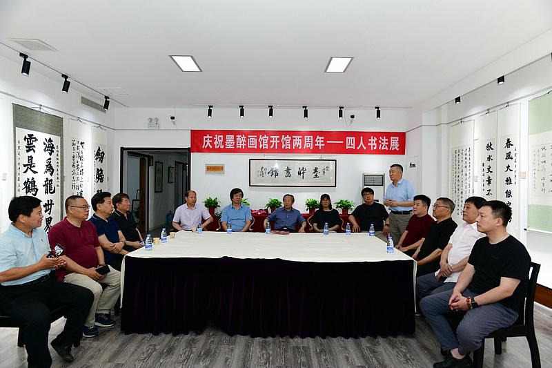 墨醉画馆开馆二周年，刘国胜、刘志勇、窦宝铁、刘铁光书法展现场。