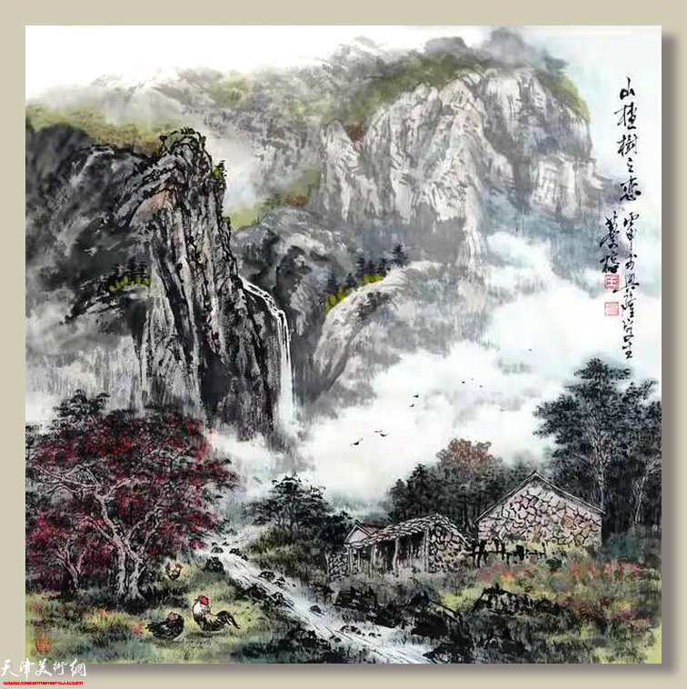 王蔓榕中国画作品：《山楂树之恋》