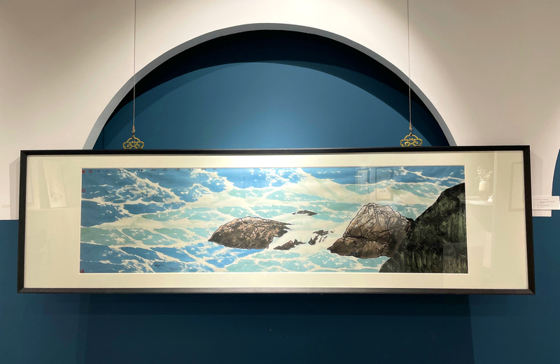 京津中国画作品六人展现场展出的作品。