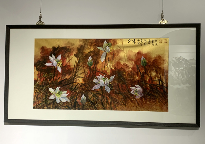 京津中国画作品六人展现场展出的作品。