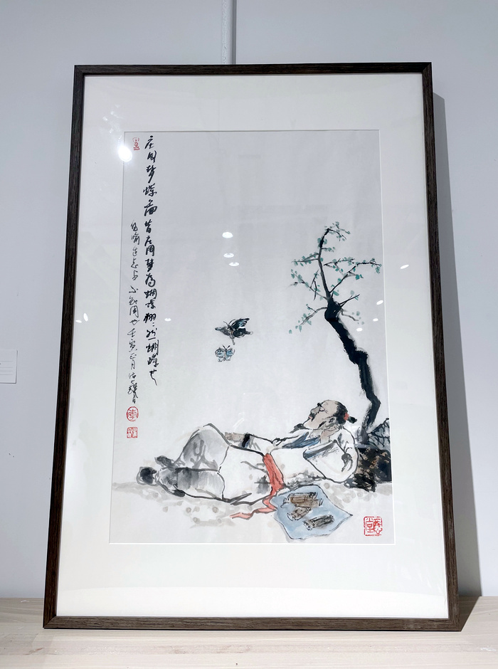 京津中国画作品六人展现场展出的作品。