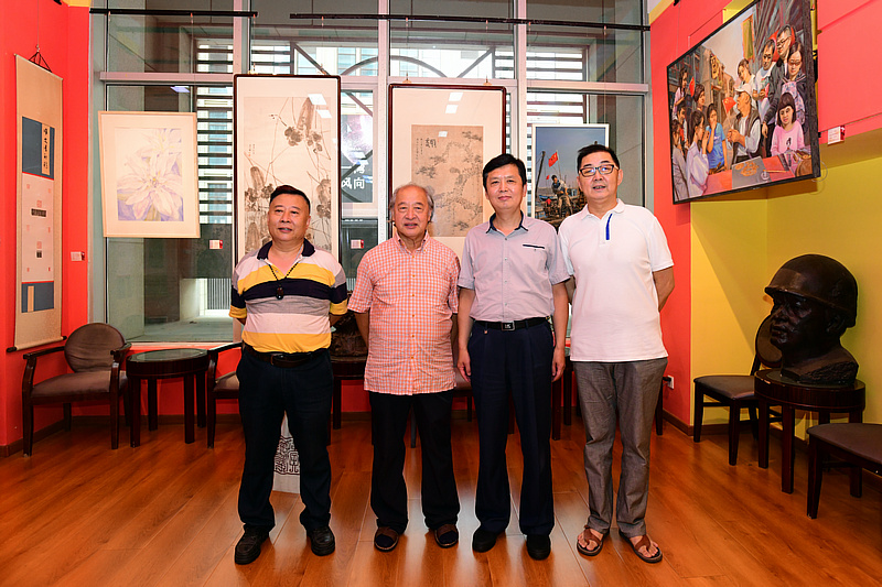 左起：吕大江、王书平、于和平、曹珉在活动现场。