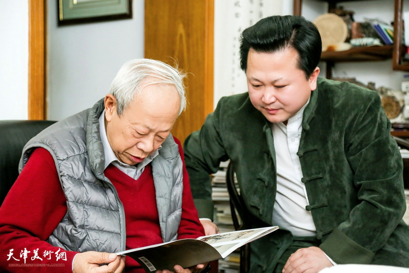 薛永年先生和赵景宇先生深入探讨交流陈少梅大师作品