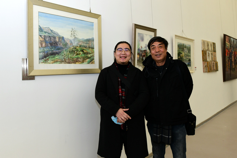 杜晓光、尤翔在展览现场