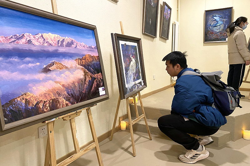 青年艺术家李欣个人艺术展暨南开大学文创艺术师生展现场